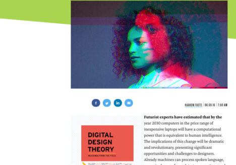 Fast co website with image of Digital Design Theory book