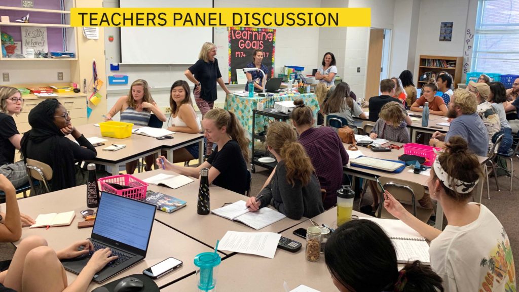 Panel discussion with local middle school math teachers.