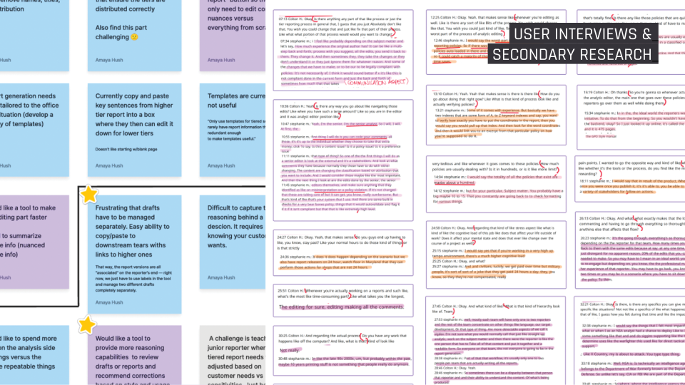 Interviews and Secondary Research